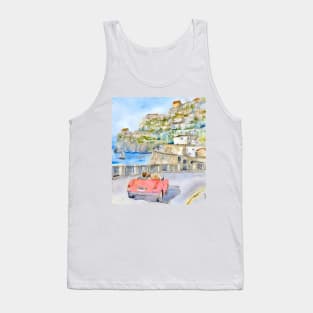 Capri adventure, watercolor painting Tank Top